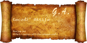 Gecző Attila névjegykártya