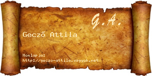 Gecző Attila névjegykártya